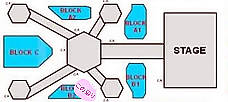 2014　EXO　香港コンサート座席図
